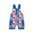 Red White & Goose Short Overalls