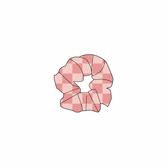 Checkered scrunchie