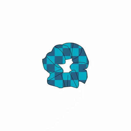 Checkered scrunchie