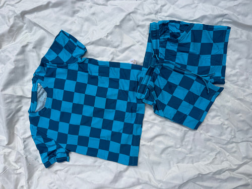 Blue Checkered 2pc set